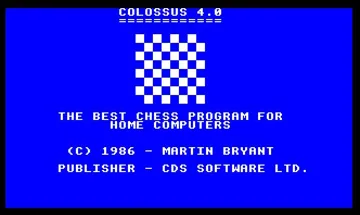 Colossus 4.0 - Chess (1986)(CDS)(Disk 1 of 2)[h TSTH] screen shot title